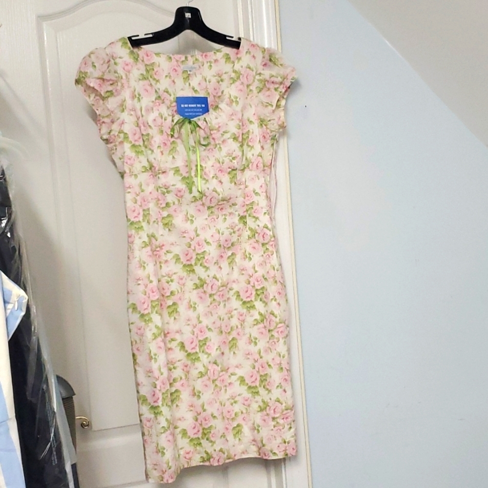 Womens Vintage Shoshanna puff sleeve dress